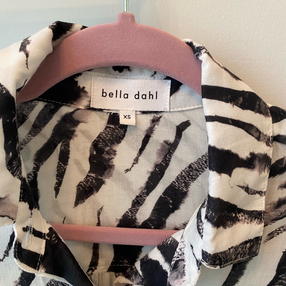 Bella Dahl Zebra Print Button Down Blouse - image 7